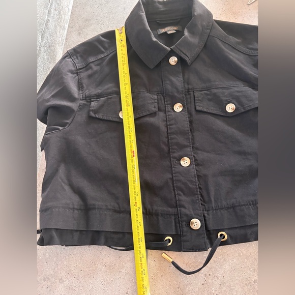 Renuar Black Utility Jacket with Button Accents - Picture 7 of 7